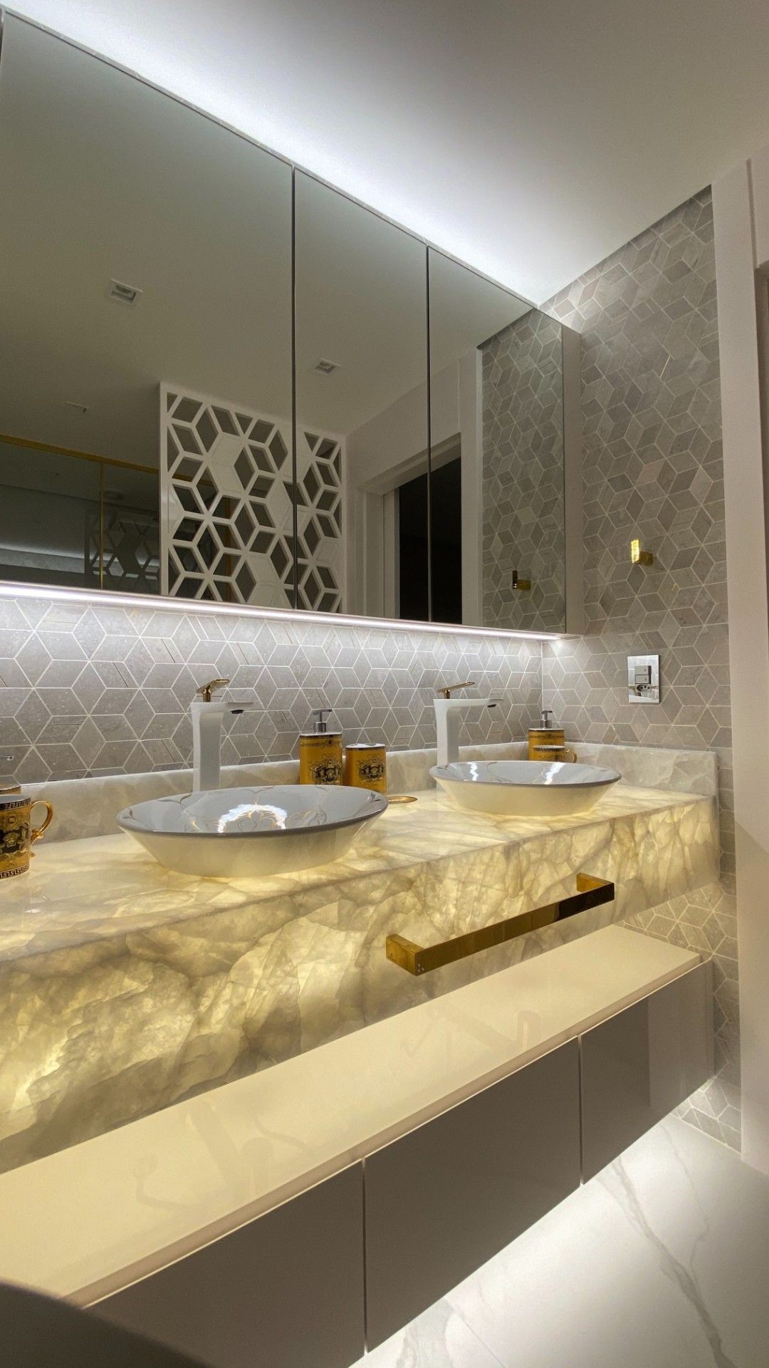 Lavabo em Travertino Natural